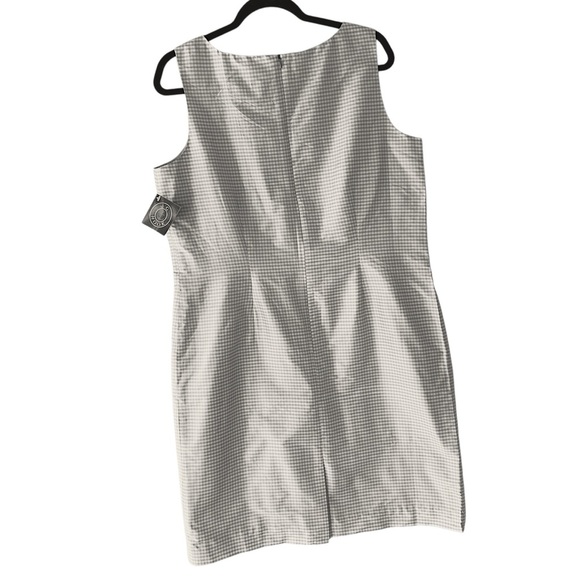 NWT | JG HOOK PURE SILK SAGE GREEN GINGHAM CHECK DRESS FULLY LINED | SIZE: 16 - Picture 5 of 8